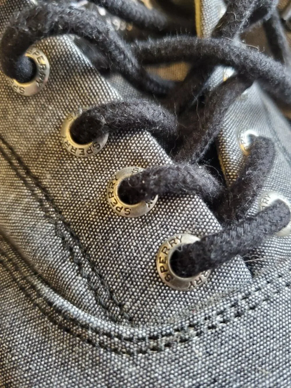 Sperry Top‑Sider STS13147 Grey Canvas Boat Shoes Men’s 10